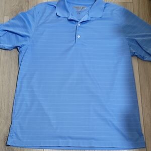 Greg Norman ML75 Collection Golf and Casual Light Blue Polo Shirt Size XL